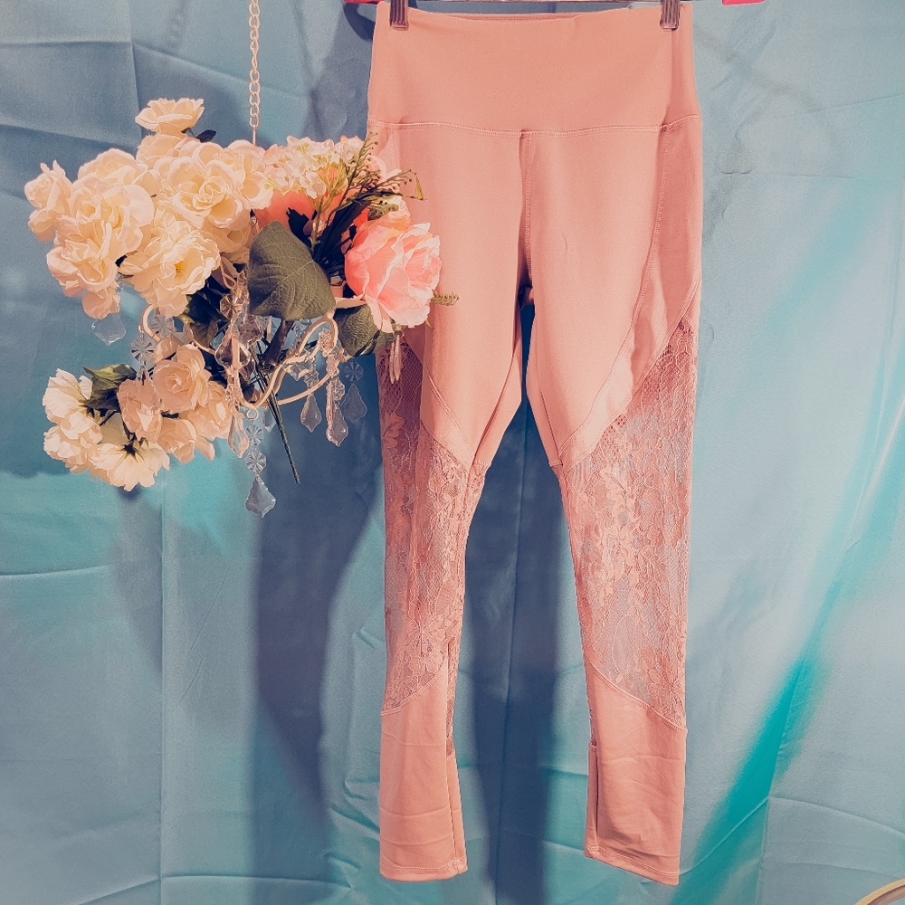Forever XXI Nude Lace Leggings